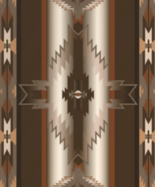 Rock&Roll Men's Aztec Print Long Sleeve Snap Shirt