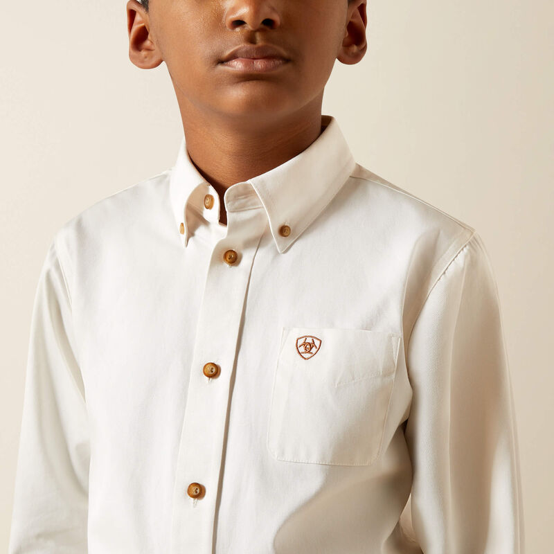 Ariat Boy's Solid Twill Classic Fit Shirt