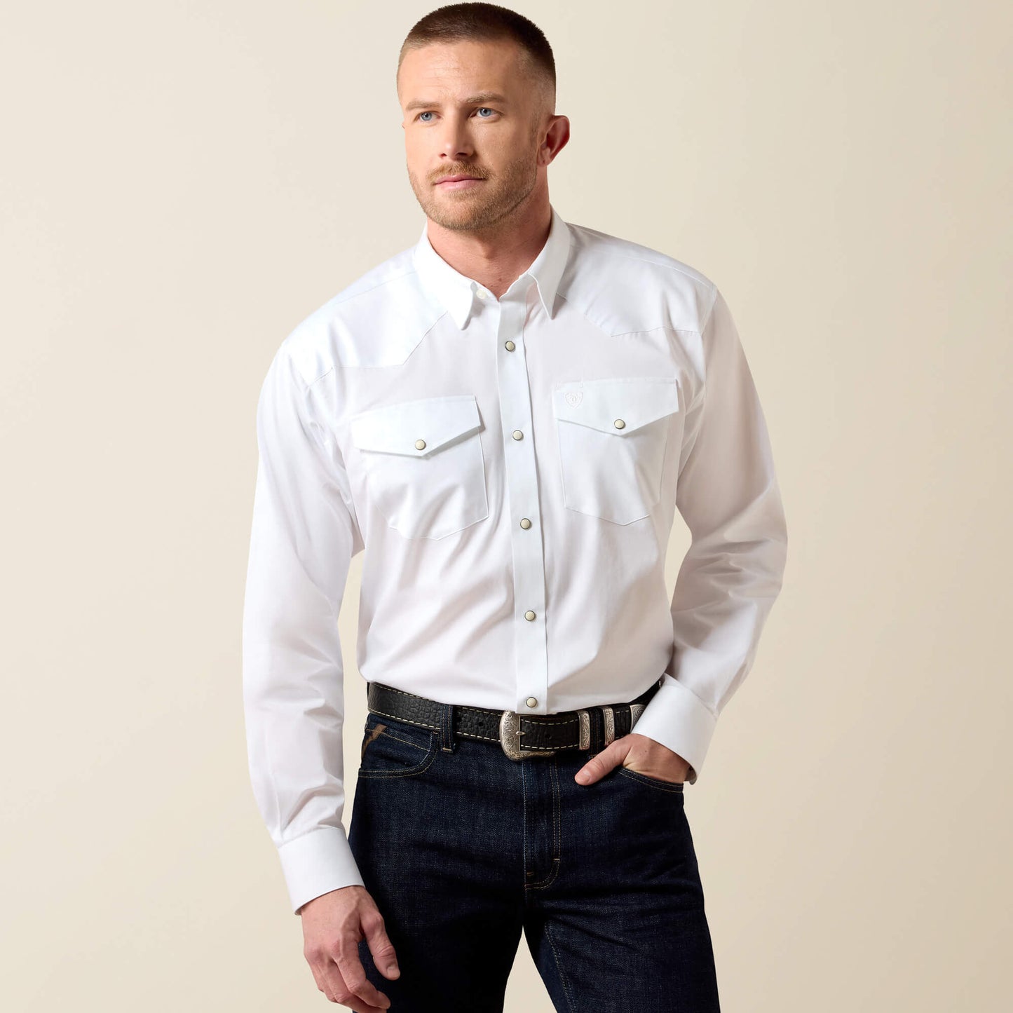 Ariat Men's Lightweight Twill Classic Fit Snap Shirt