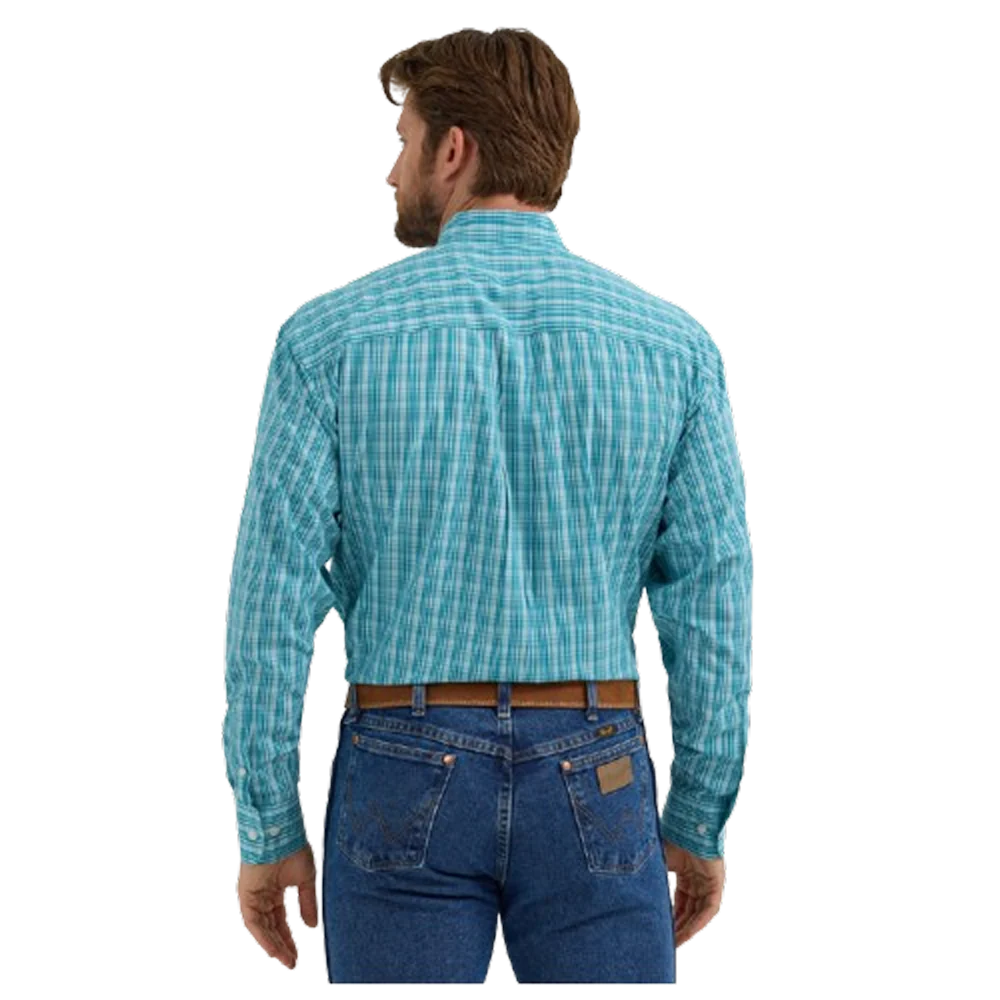 Wrangler Men's Long Sleeve Western Button Down Shirt -Big & Tall