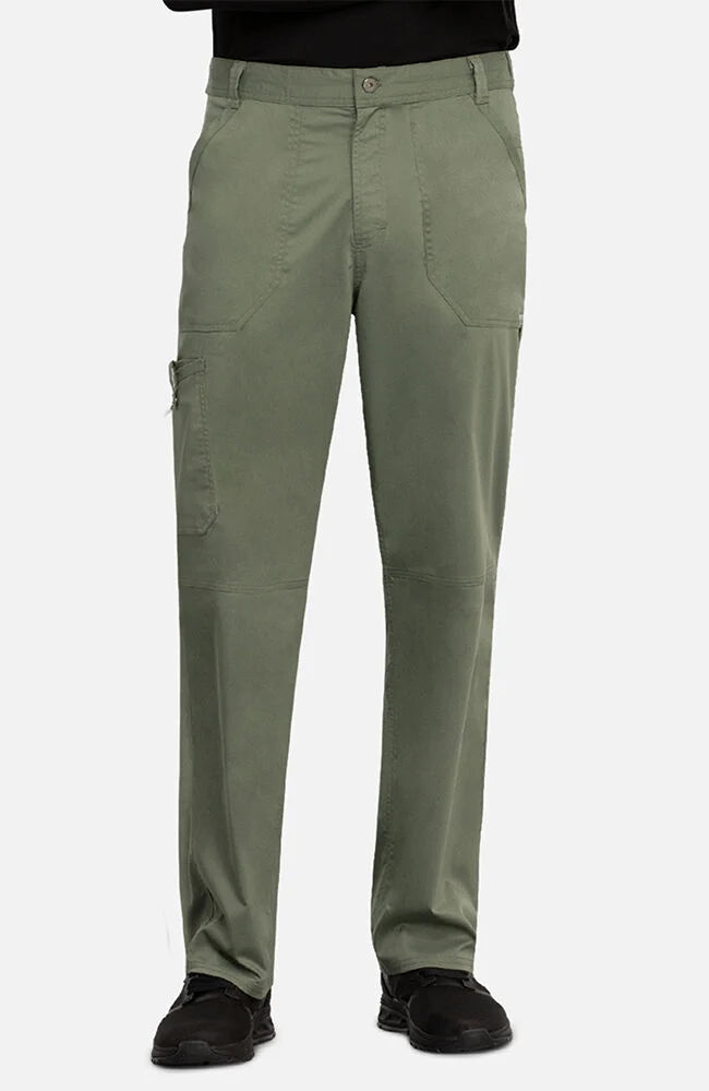 Cherokee Men's Zip Fly Cargo Scrub Pant