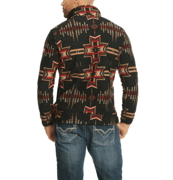 **FINAL SALE** Panhandle Powder River Outfitters Men's Black Aztec Pullover