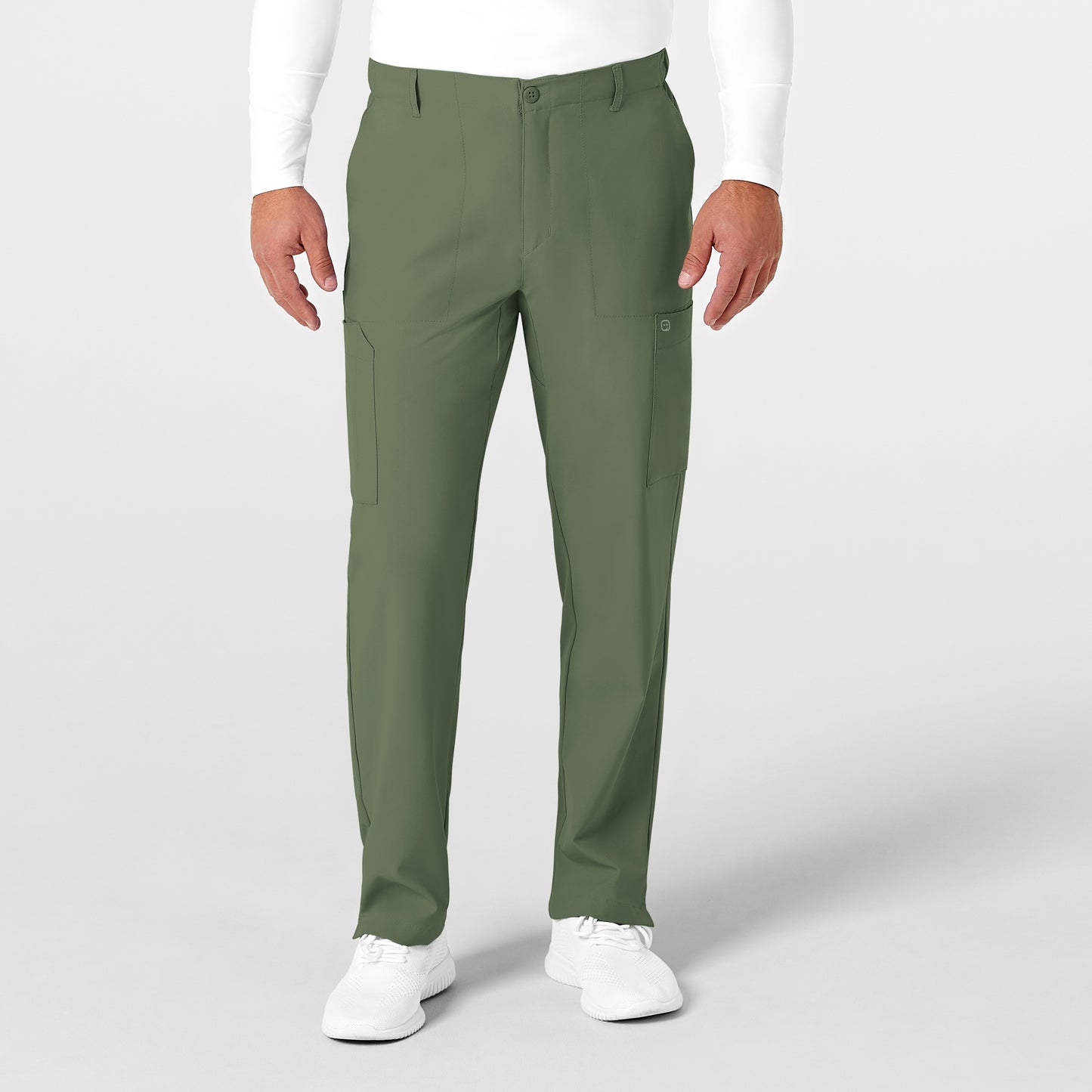 Men's Flat Front Cargo Scrub Pant
