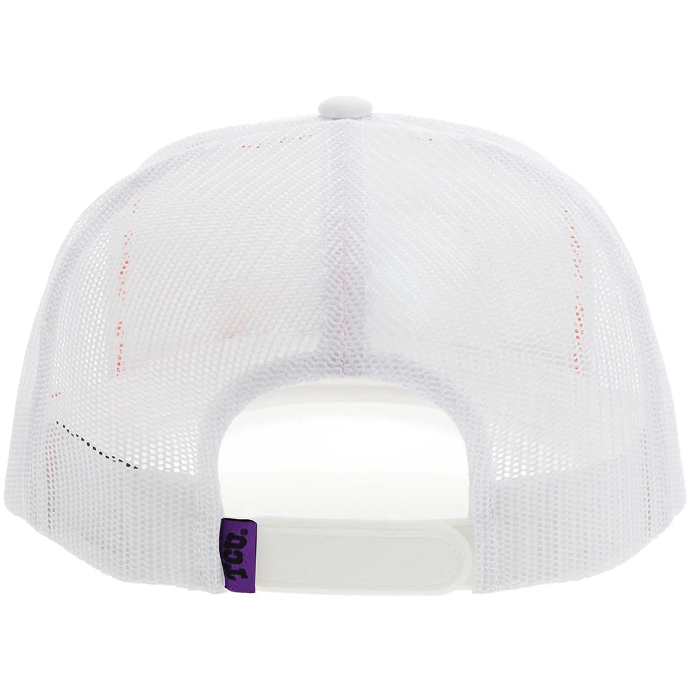 Hooey TCU Hat White/Purple Horn Frog Logo