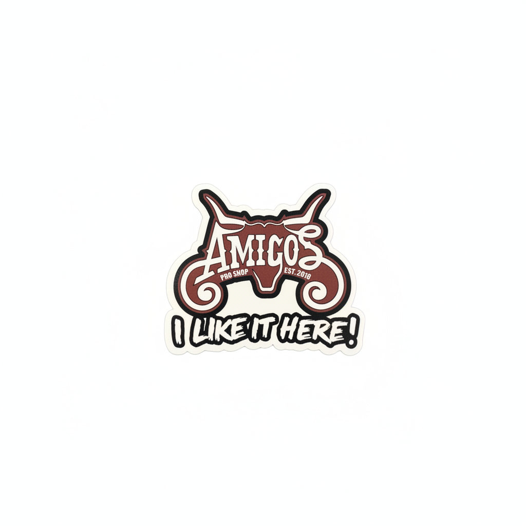 Amigos I Like It Here Sticker