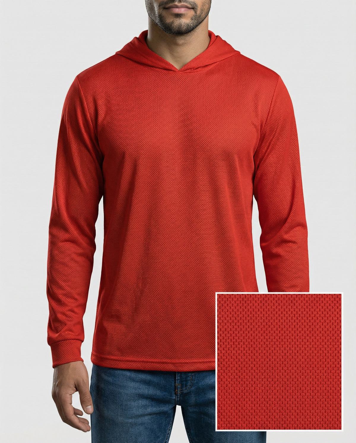 Quick Dry Performance 100% Polyester Hooded T-Shirt