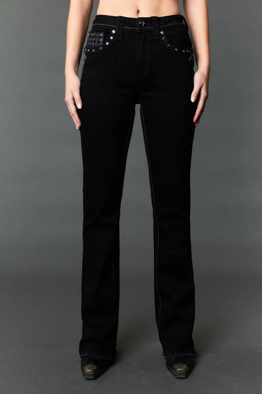 Women's High Street Embroidered Bootcut Jeans
