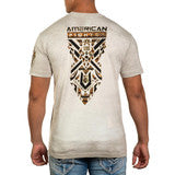 American Fighter Men's Culver Dirty White & Multi Short Sleeve T Shirt Tee