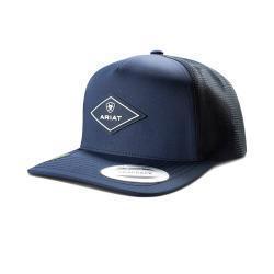 Ariat Mens Cap Snap Back Rubber Patch Navy