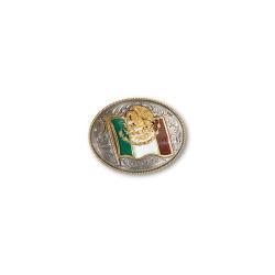 Ariat Oval Buckle Mexican Flag Eagle Motif
