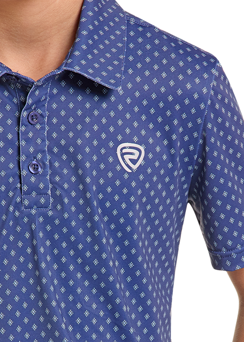 Rock & Roll Micro Geo Print Polo