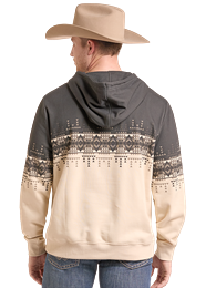 Rock&Roll Border Printed Hoodie