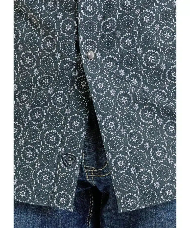 Rock&Roll RR All Over Medallion SS BD - BLACK