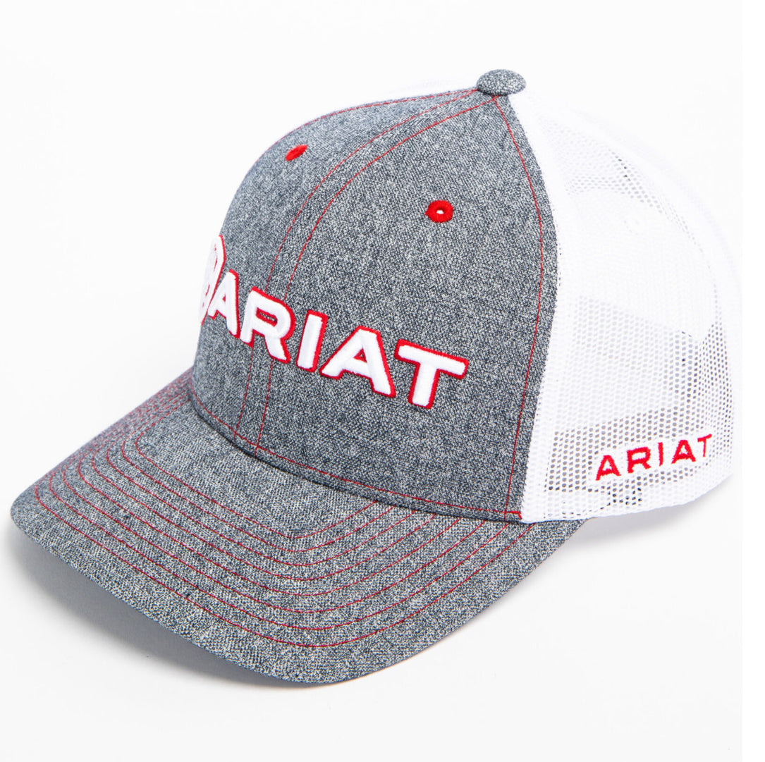 Ariat Gray Denim WHT/RED