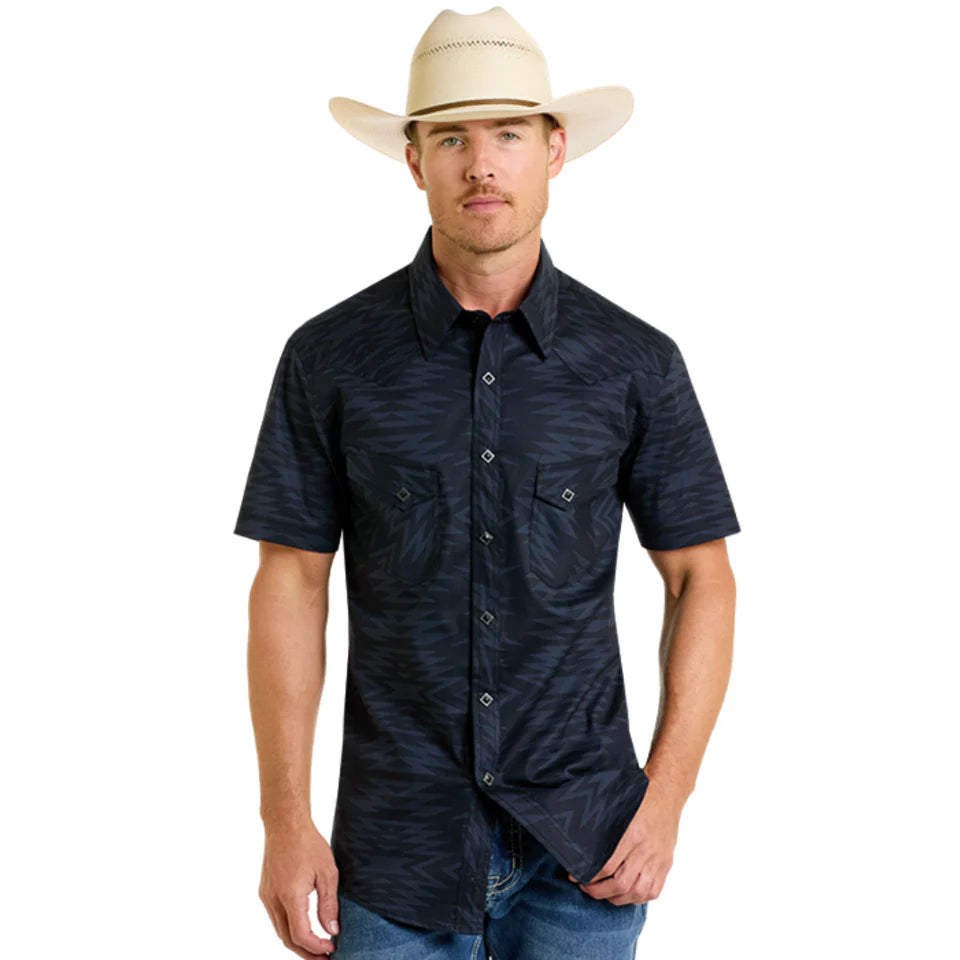 ROCK & ROCK DENIM ESTAMPADO AZTECA - NEGRO