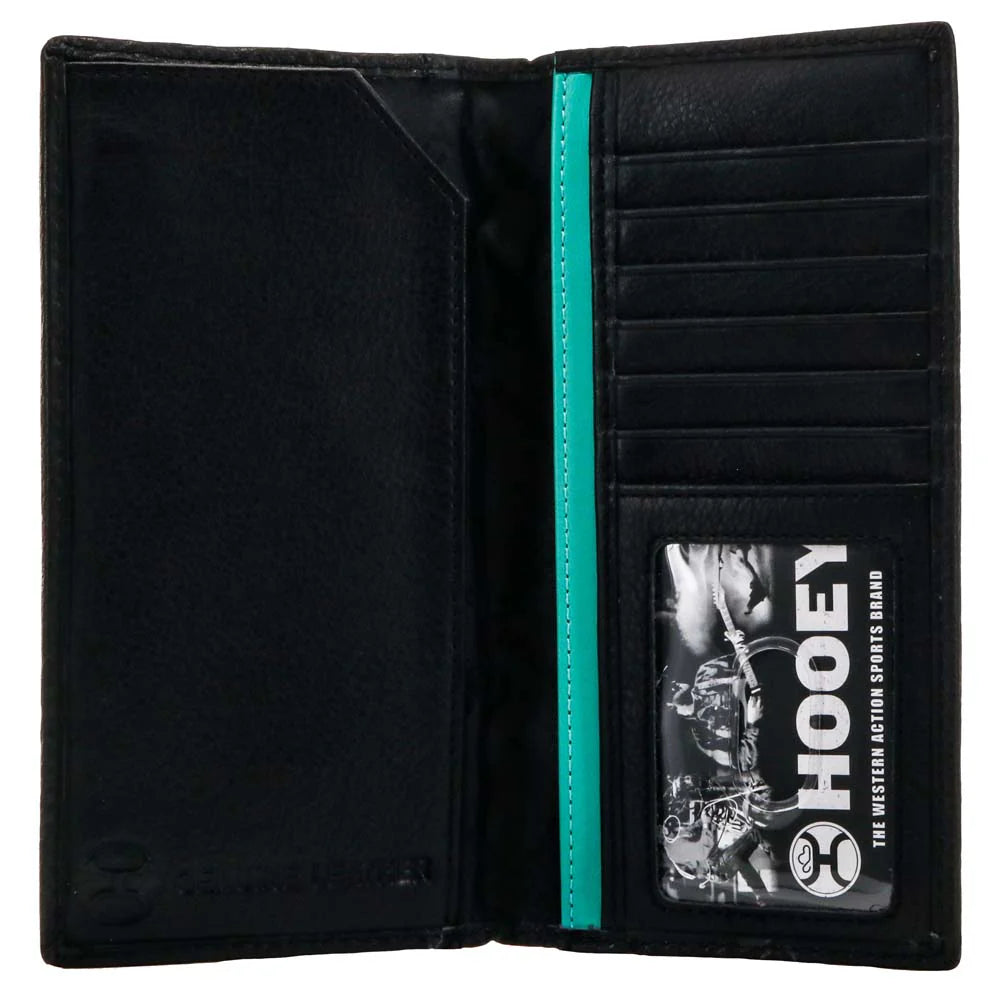 HOOEY "BLACK HAWK" RODEO HOOEY WALLET BLACK/RED AZTEC