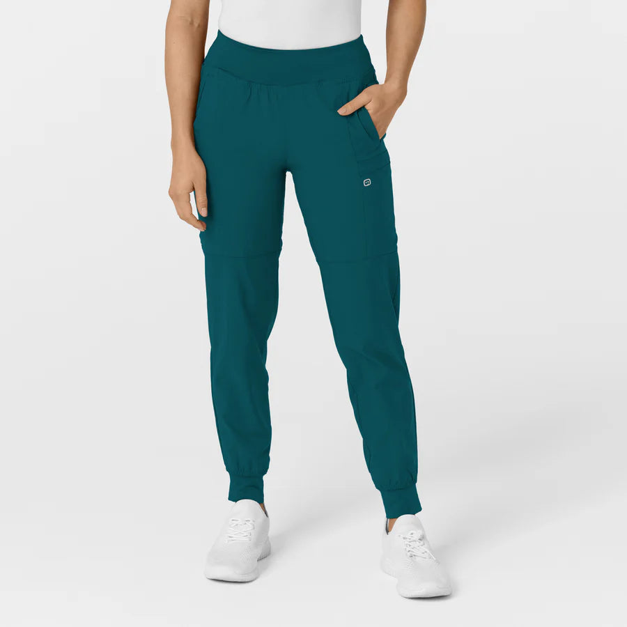 W123 Women's Comfort Waist Cargo Jogger Scrub Pant