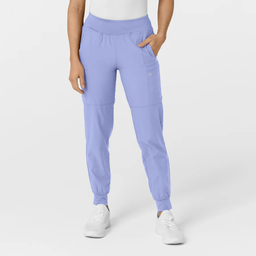 W123 Women's Comfort Waist Cargo Jogger Scrub Pant
