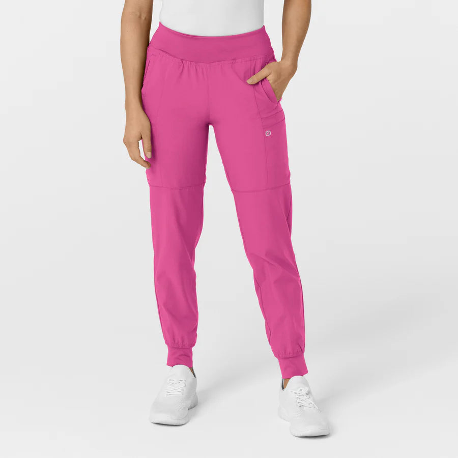 W123 Women's Comfort Waist Cargo Jogger Scrub Pant