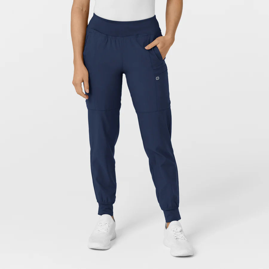 W123 Women's Comfort Waist Cargo Jogger Scrub Pant
