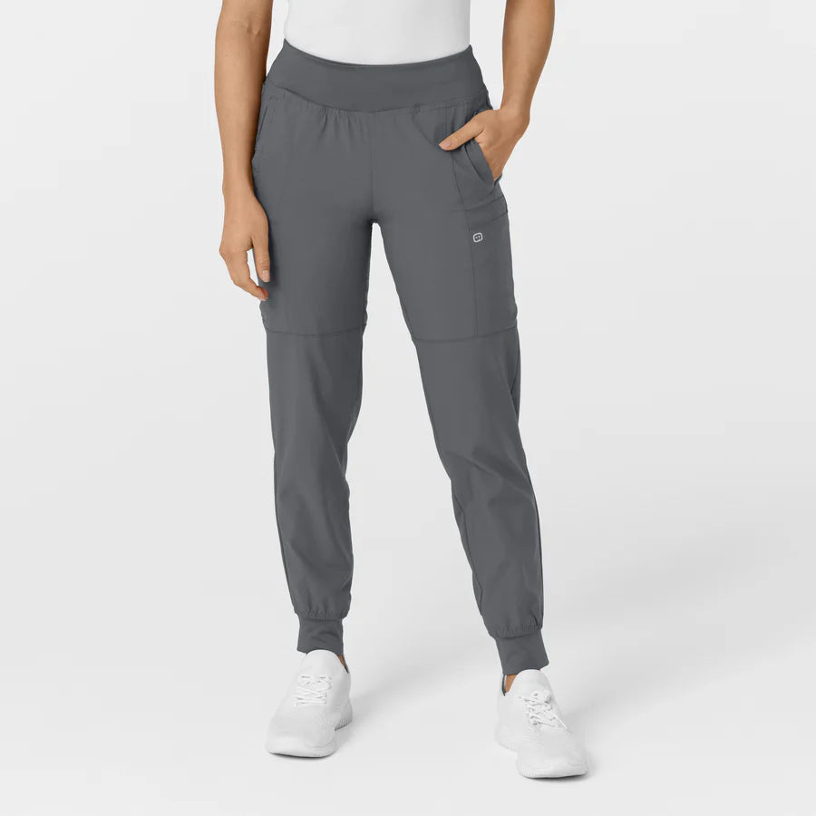 W123 Women's Comfort Waist Cargo Jogger Scrub Pant