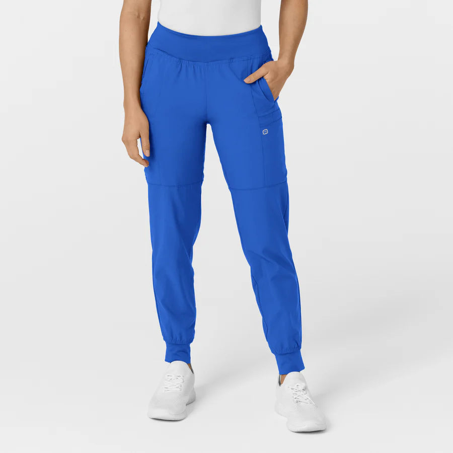W123 Women's Comfort Waist Cargo Jogger Scrub Pant