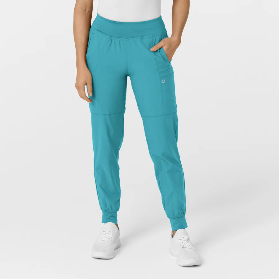 W123 Women's Comfort Waist Cargo Jogger Scrub Pant