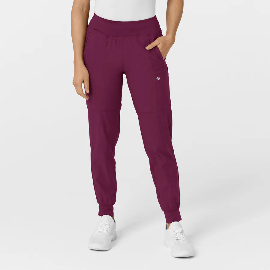 W123 Women's Comfort Waist Cargo Jogger Scrub Pant