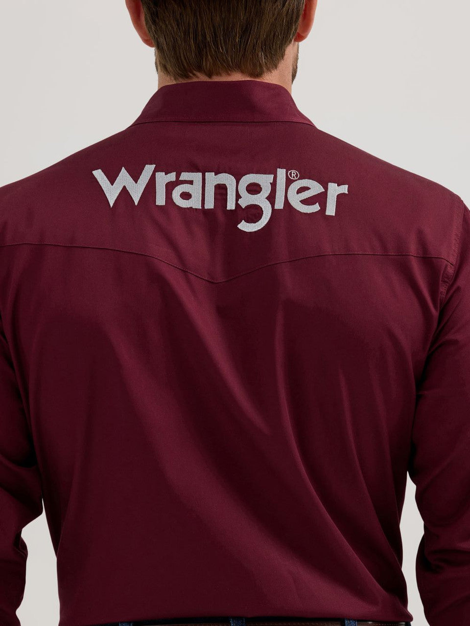 Wrangler Logo Burgundy Solid Shirt