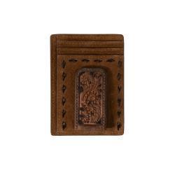 Brown leather Money clip