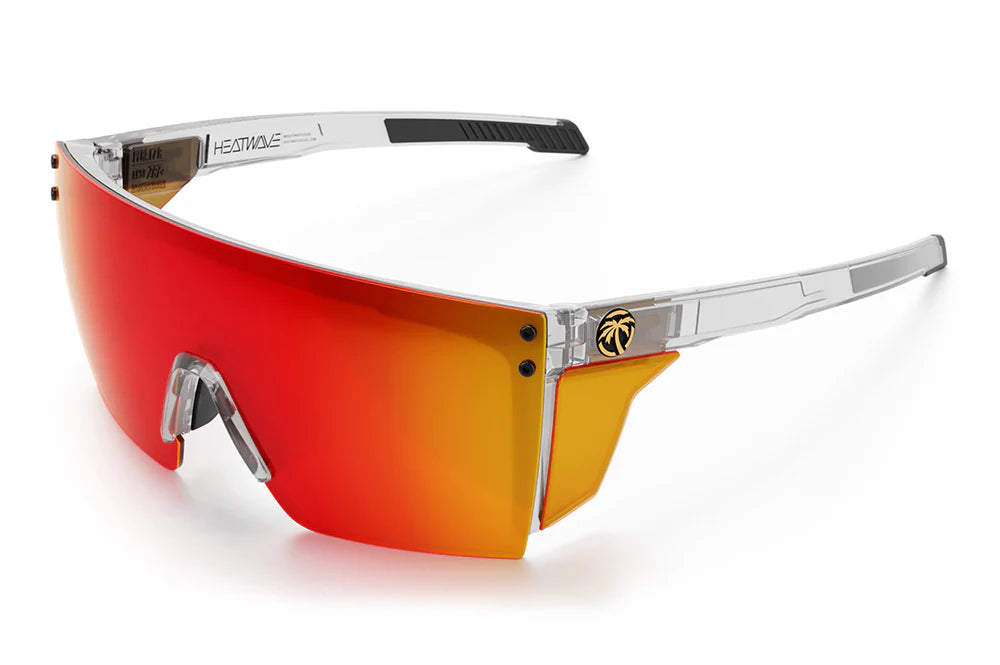 HeatWave Performance XL Lazer Face Sunglasses: Vapor Clear Frame Sunblast Lens Z87+