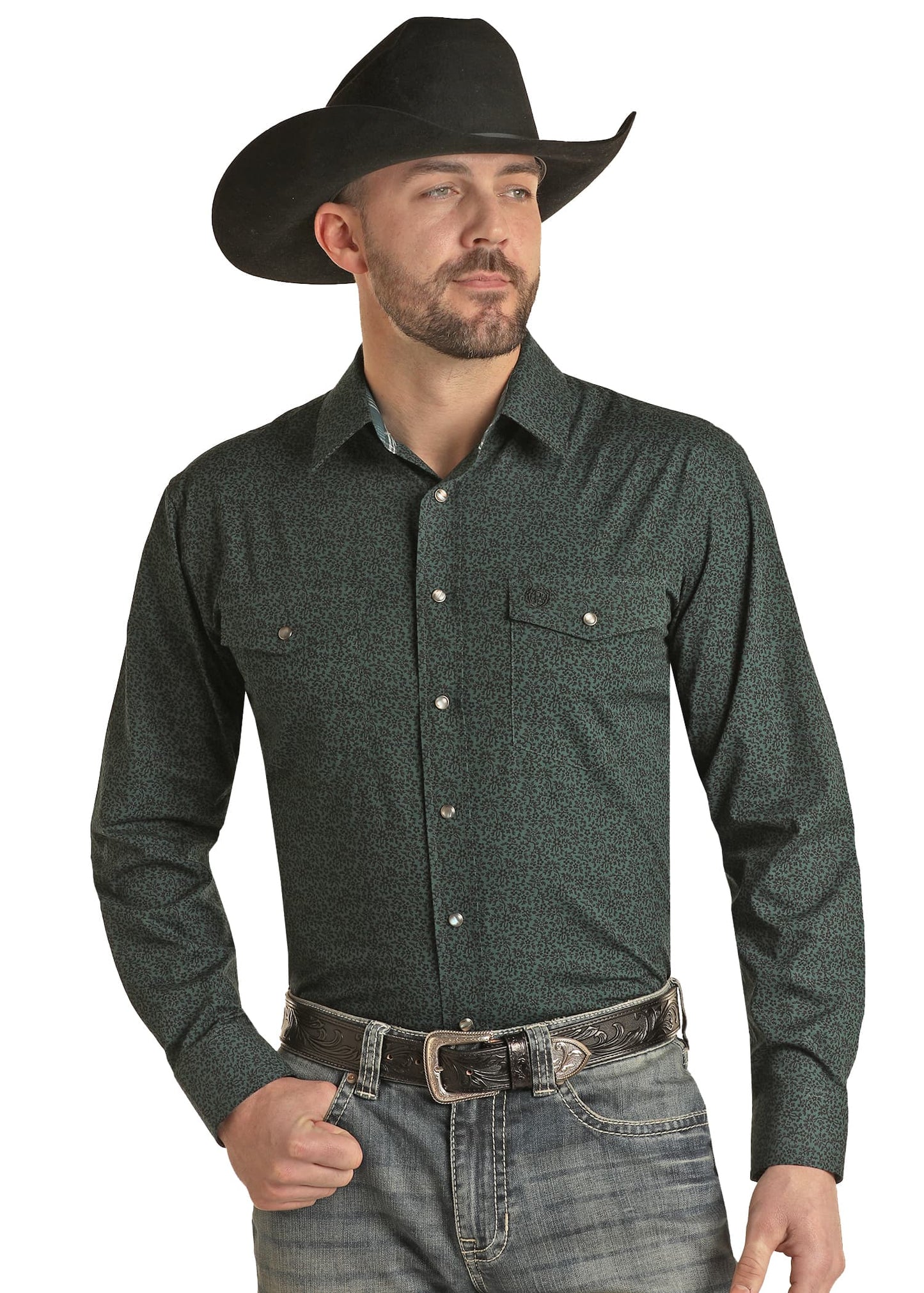 PANHANDLE® LS 2pkt Floral OS Snap- Big & Tall