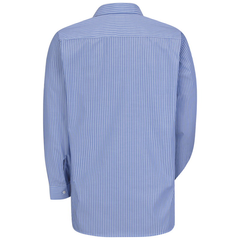 Red Kap Men's Long Sleeve Industrial Striped Work Shirt
