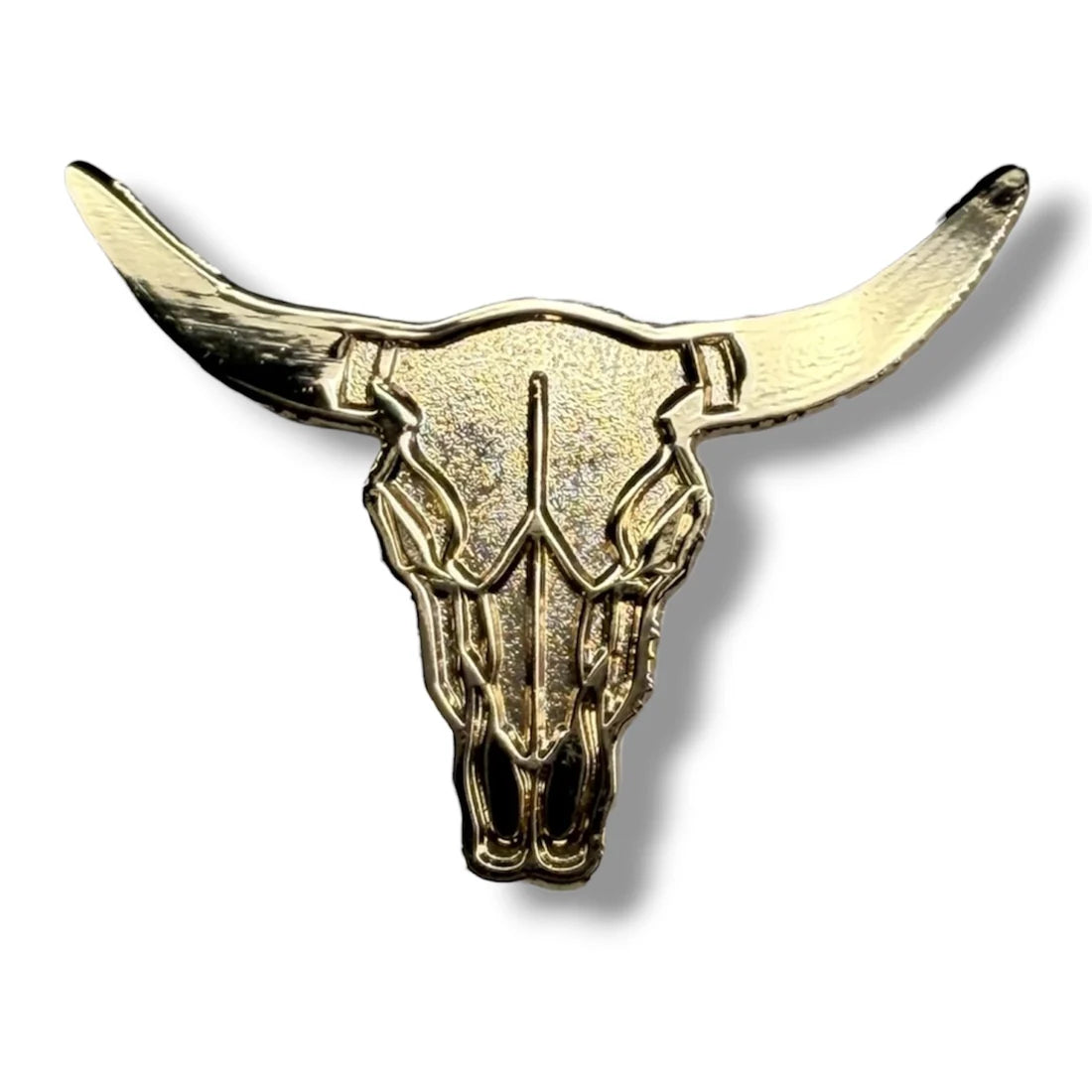 Cow Skull Hat Pin - Gold