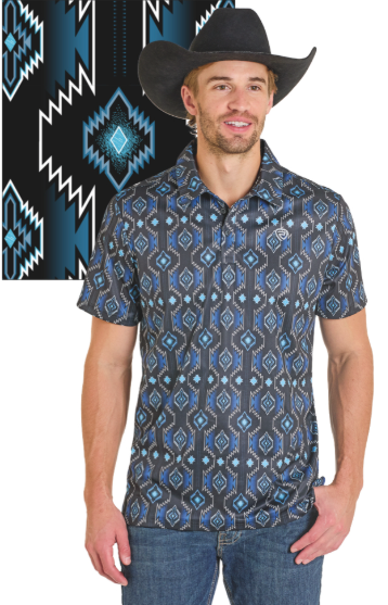 Rock&Roll Aztec Printed Polo