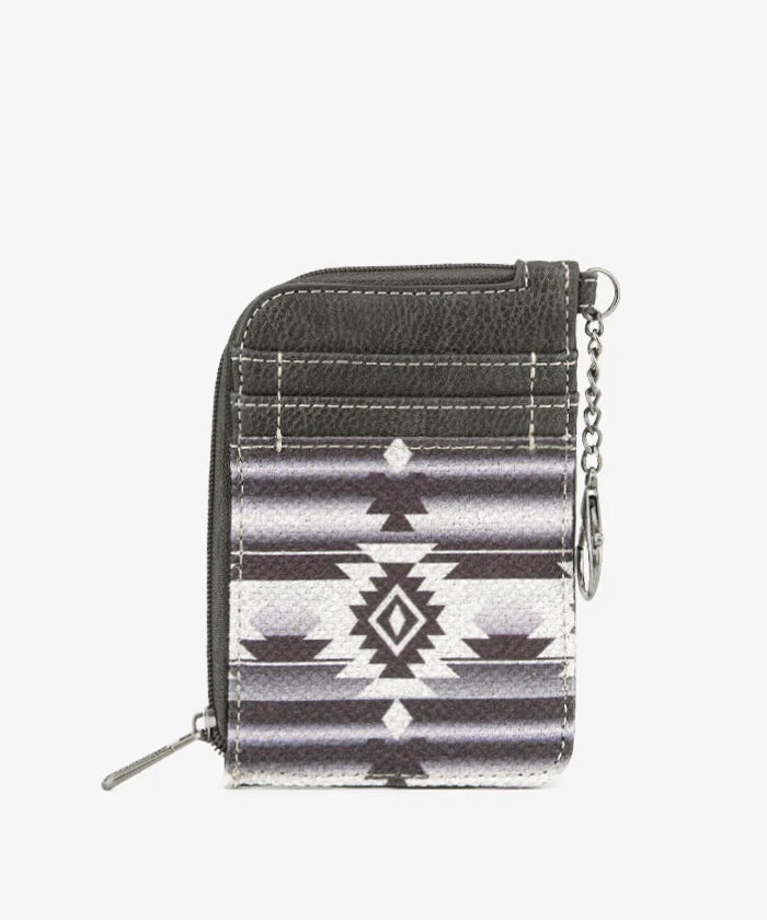 Wrangler All-Over Aztec Print Mini Zip Card Case