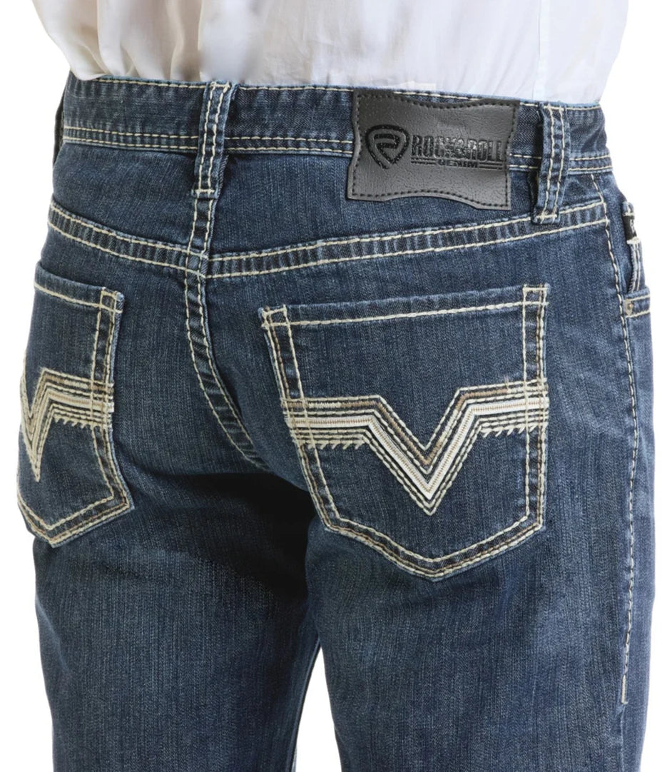 Rock&Roll Jean Zig Zag EMB Revolver Dark Vintage