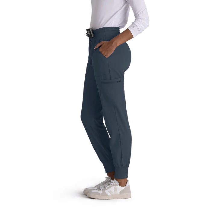 Carly 7-Pocket Mid-Rise Jogger Scrub Pant