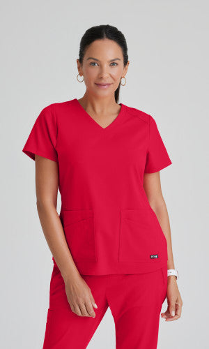 Emma 4-Pocket V-Neck Scrub Top - Seasonal Colors