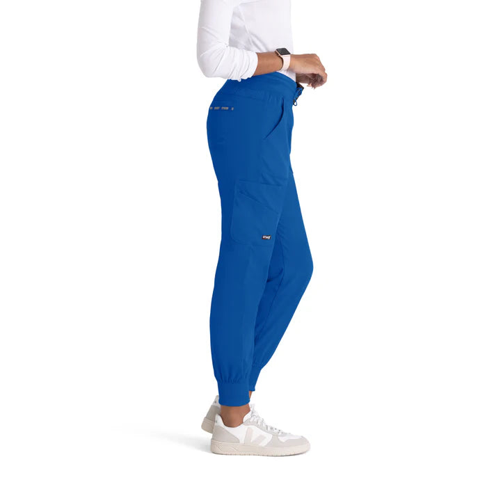 Carly 7-Pocket Mid-Rise Jogger Scrub Pant