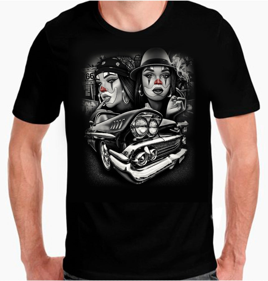 Classic Car With Payasas Graphic T-Shirt