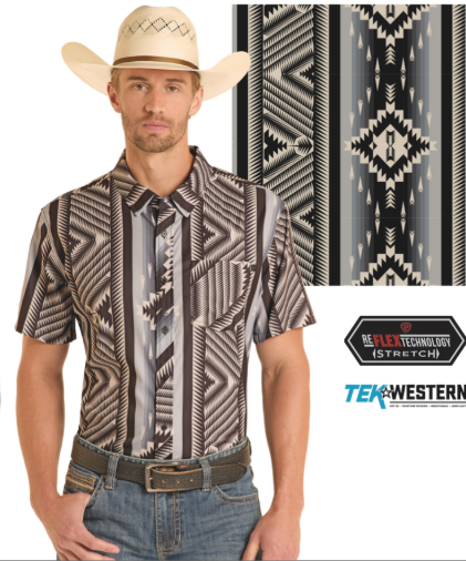 Rock & Roll Tek Ripstop Aztec Print-Black