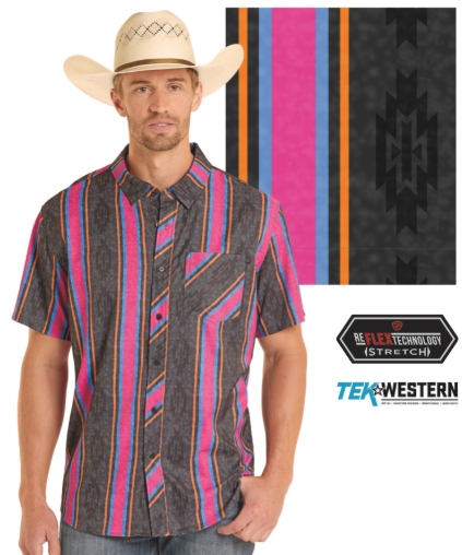 Rock&Roll Tek Ripstop Stripes Print-Black