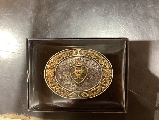 ARIAT BELT BUCKLE GOLD/SILVER