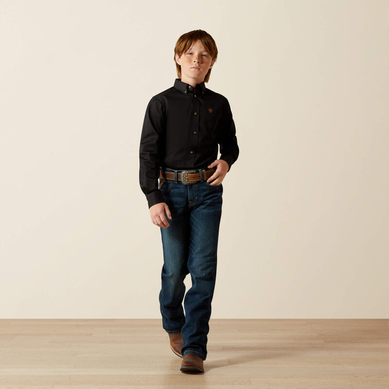 Ariat Boy's Solid Twill Classic Fit Shirt