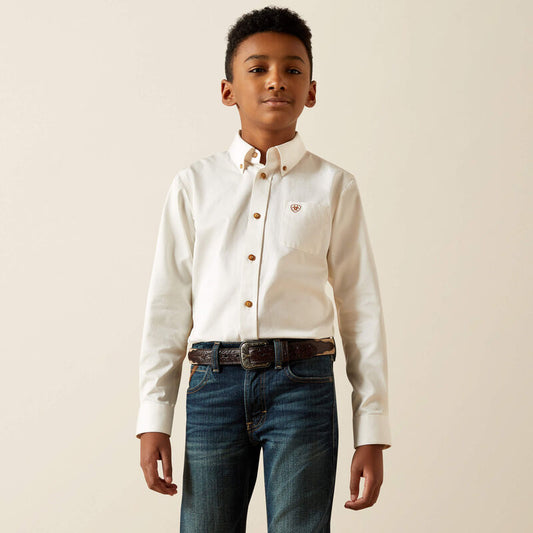 Ariat Boy's Solid Twill Classic Fit Shirt