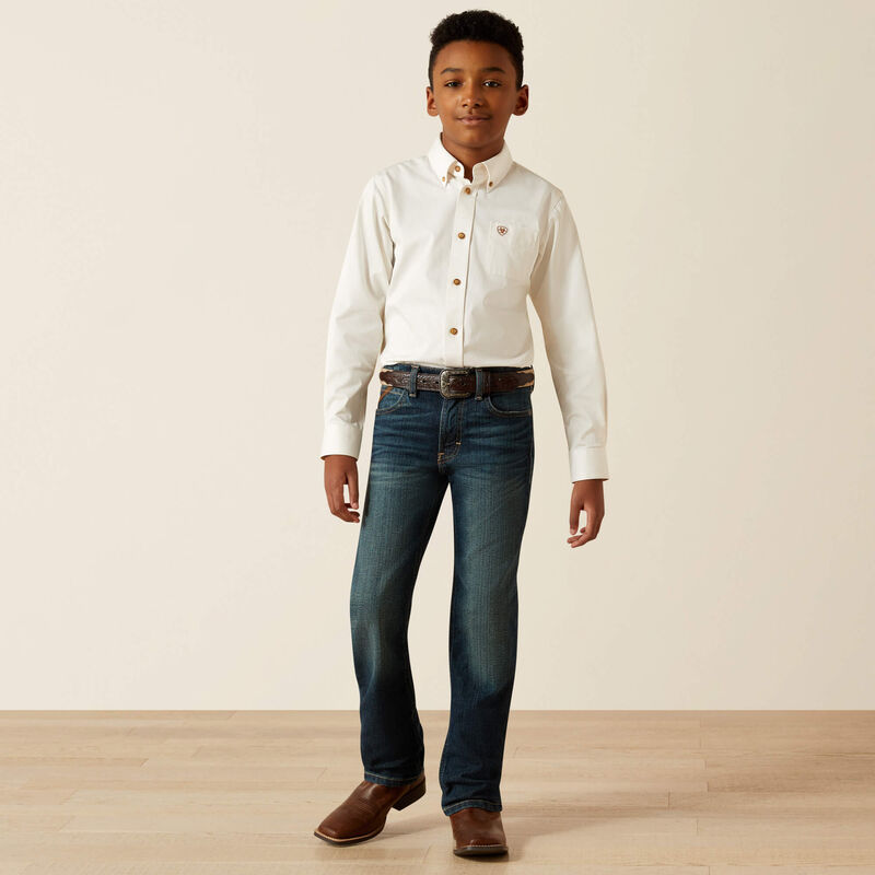 Ariat Boy's Solid Twill Classic Fit Shirt