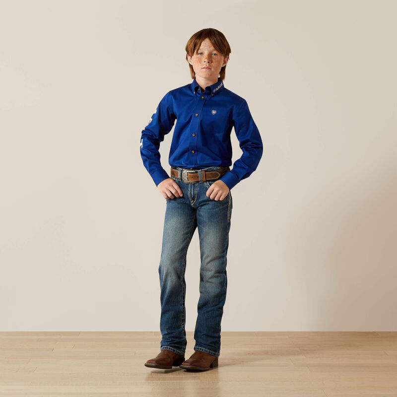 Ariat Boy's Team Logo Twill Classic Fit Shirt