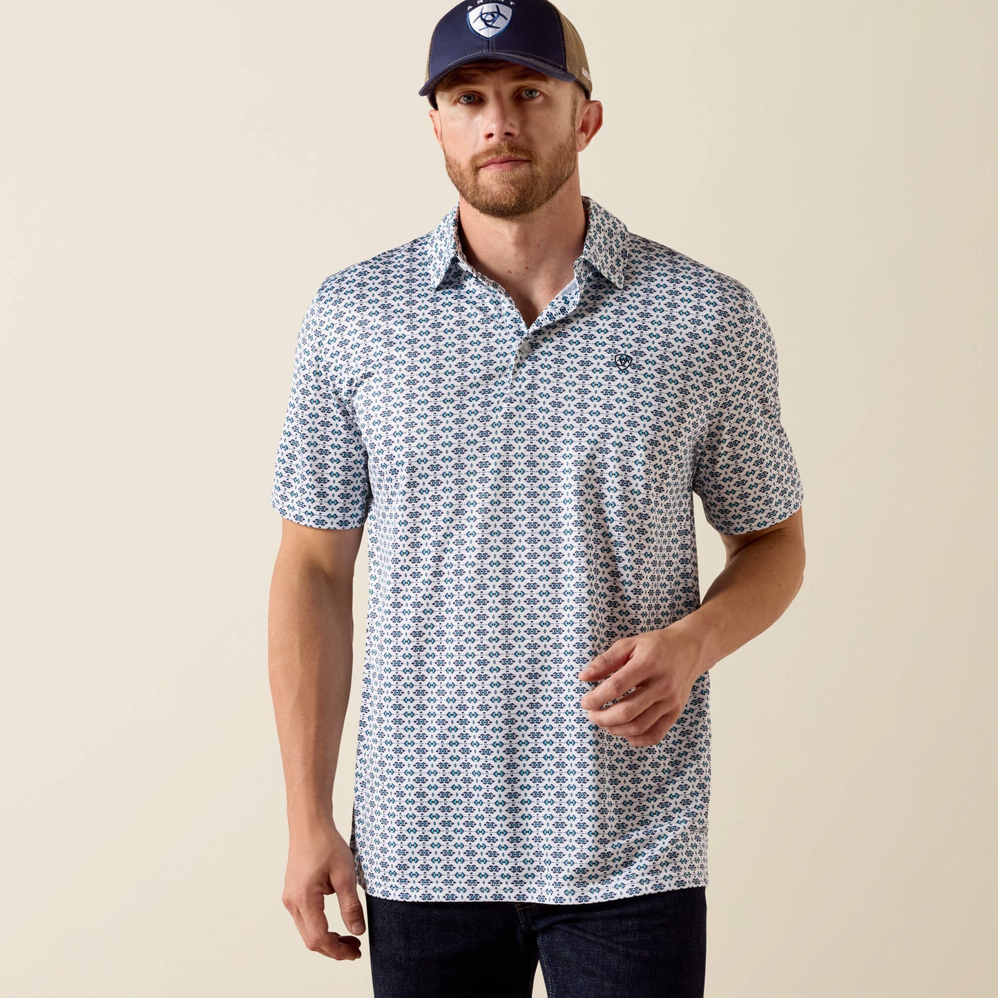Ariat Men's All Over Print Polo