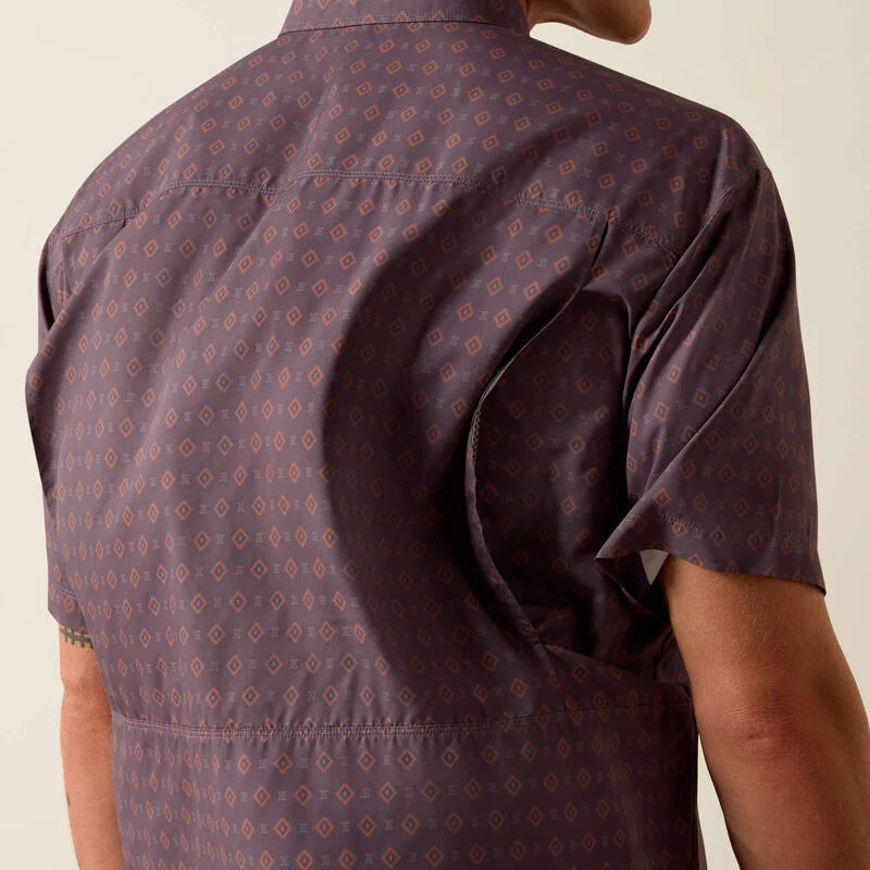 Men's Ariat Black Printed VentTEK Outbound Classic Fit Shirt
